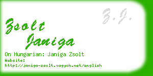 zsolt janiga business card